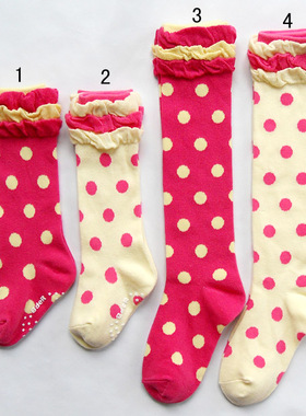 出口BDER儿童高筒袜子/女童艺术袜口靴袜断码处理