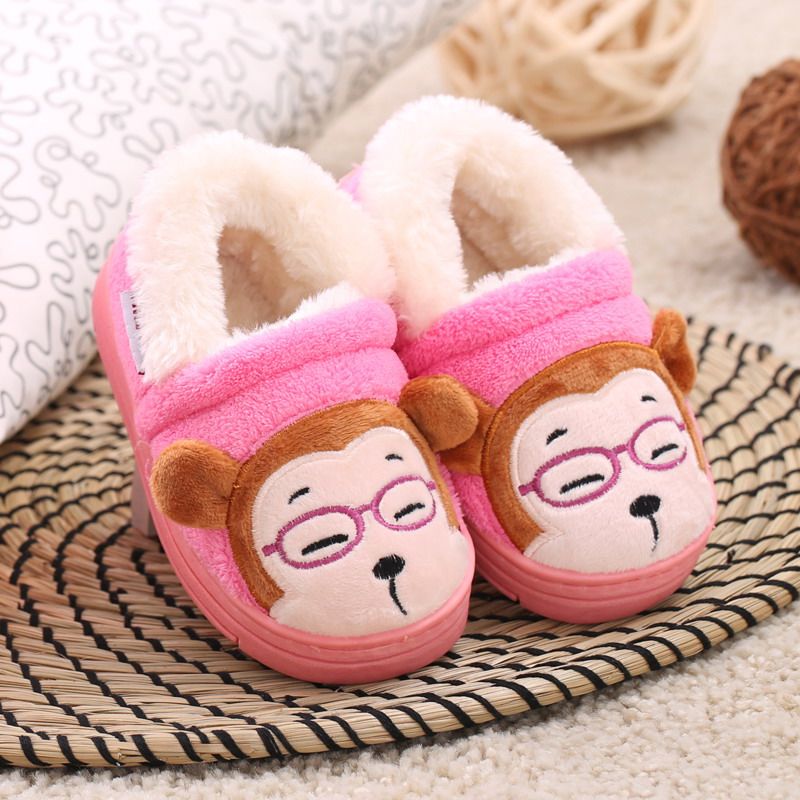 Pantoufles enfants en suède pour hiver - semelle tendon - Ref 986197 Image 1