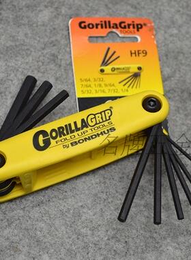 美国波顿BONDHUS折叠套装美英制内六角扳手  HF9S 12591 12589