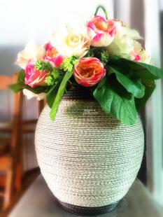 柳藤花瓶 高档藤花瓶 酒店会所 植物藤制花瓶 民族饰品 手工饰品