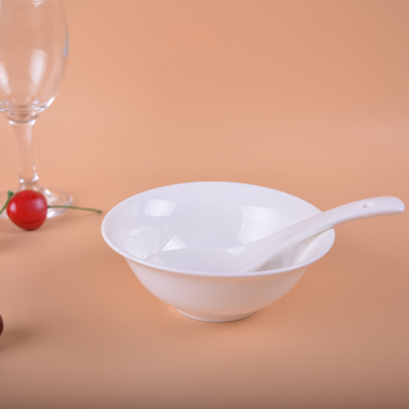 饭碗商用酒店餐具陶瓷纯白