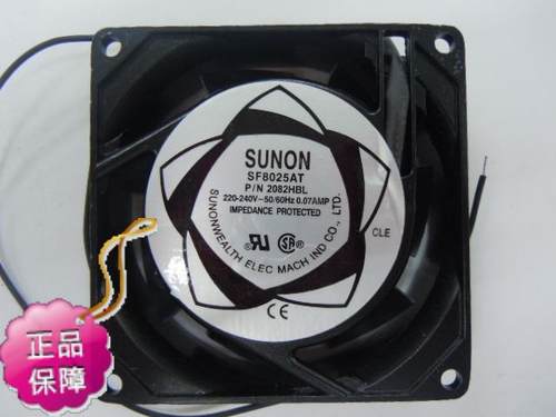 全新SF8025AT P/N2082HBL建准AC220V 8CM 主机壳散热通风机双滚珠