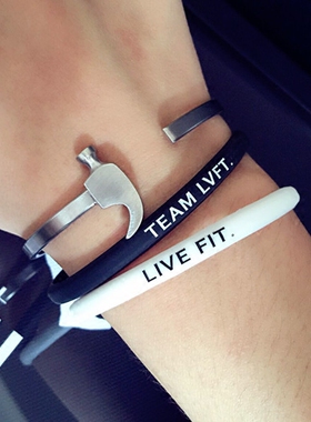 美国原创复古钛钢形状情侣手环