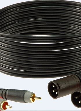 德国 KLOTZ RCA线 Pro 公RCA转XLR公莲花头转卡侬头功放