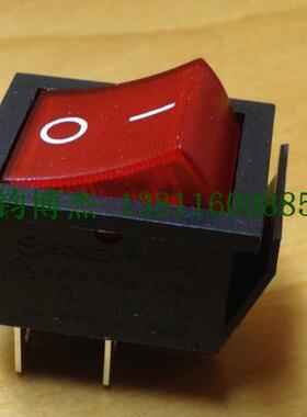 电源开关【万事达】SOKEN 船型开关4脚红色银触点翘板开关RK1-01