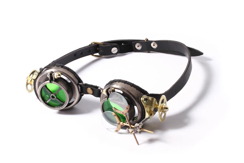 ╋魔叹╋ RQ-BL蒸汽朋克Steampunk工业机械飞行员护目眼镜 SP069B