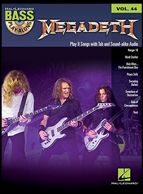【预售】Megadeth - Bass Play-Along Volume 44