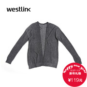 Westlink/West New 2015 winter Cardigan slim women simple solid drop shoulder sweater coat