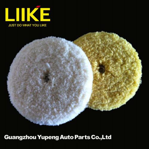 LIIKE汽车美容双面纯羊毛线抛光盘海绵盘8寸带螺丝口羊毛球