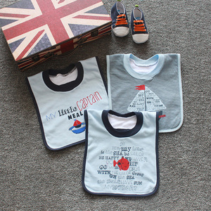 外贸婴幼儿纯棉大号套头围兜宝宝围嘴喂奶兜新生儿双层食饭口水巾