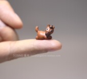 萌物 卡通Q版 动物 棕色 塑料公仔摆件模型 迷你版 小马 超小号