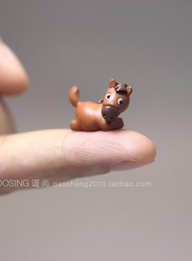 迷你版卡通动物塑料摆件模型公仔