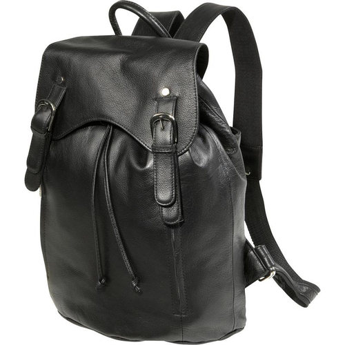 女士抽带皮质双肩包