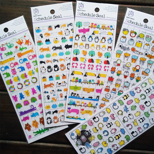 动物百搭手帐pvc透明贴纸