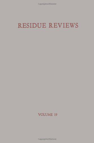 【预售】Residue Reviews/Ruckstandsberichte