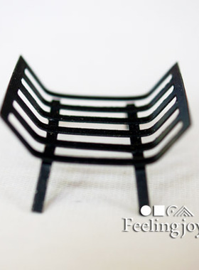 1:12dollhouse娃娃屋 diy小屋迷你配件模型食玩 黑色烧烤架