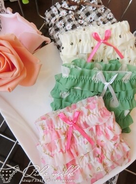 【70-130斤】可爱超甜美蛋糕层蕾丝低腰网纱可爱性感蕾丝女内裤