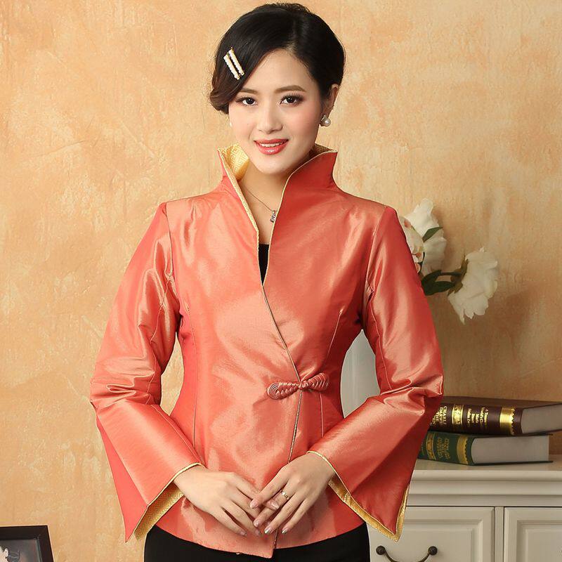 中式唐装民族风中国风修身文艺复古上衣茶人服女装春长袖一粒扣女
