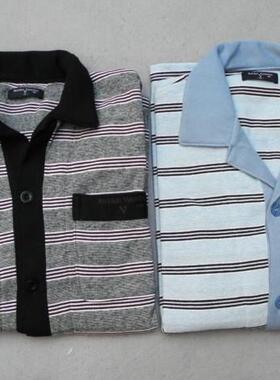 外贸日单 男士内里植绒家居服睡衣套装 套头开身2款84390-84391##