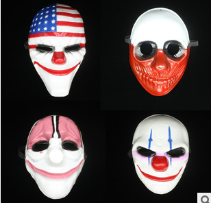 游戏收获日2面具Dallas4角色cos演万圣节劫匪小丑joker挂件Payday
