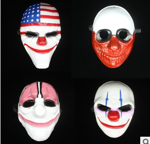 游戏收获日2面具Dallas4角色cos演万圣节劫匪小丑joker挂件Payday