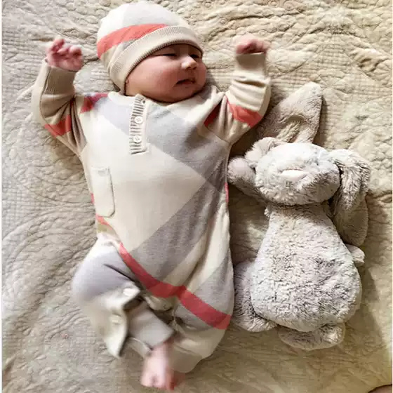 Trendy Baby Clothes for Boys, Autumn and Winter Double-Layered Knit Sweater Romper for Newborns Aged 0-1 Years