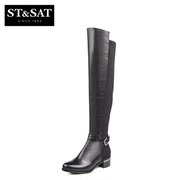 St&Sat/in 2015 winter leather belt buckle head Saturday to stretch boots shoes SS54112449