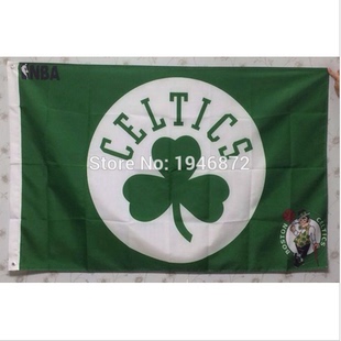 外贸波士顿凯尔特人队美国旗帜NBA Celtics Flag Boston