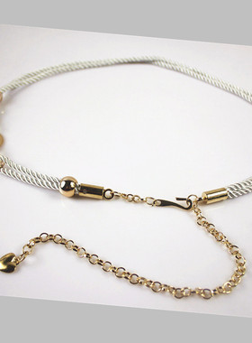 韩版腰链金属女装饰百搭时尚红色本命年大码腰绳流苏细腰带裙子带