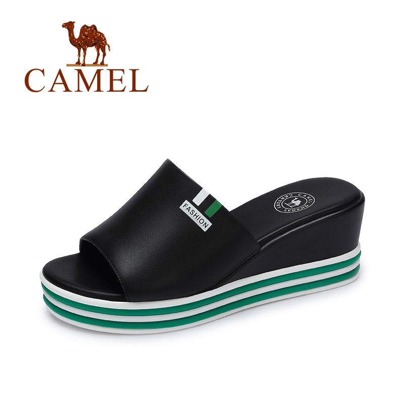 Sandales femme CAMEL   en couche de cuir premiere - semelle en polyurethane - Ref 2673584 Image 2