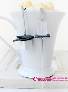 特价韩国饰品NUANCE正品 时尚个性气质不对称长款耳环AB款耳钉女