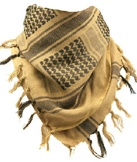 FMA阿拉伯方面巾中东Shemagh加厚针织秋冬户外骑行百搭头围巾披肩