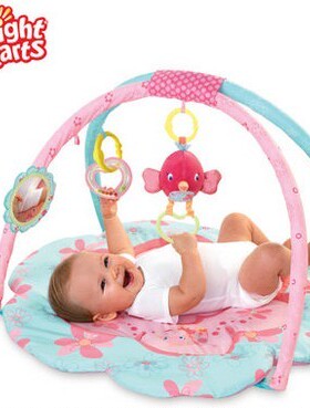 现货美国bright starts花朵乐园婴儿游戏垫毯爬行垫健身毯