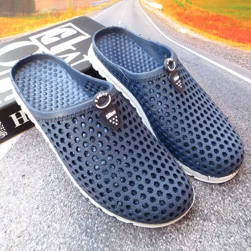 Летние повседневные мюли, дышащая пляжная обувь, тапочки в стиле Crocs