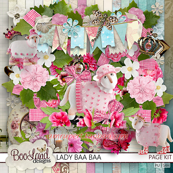 欧美PNG实布效果花朵花瓣花片花边绵羊相框模板装饰背景素材Y1062