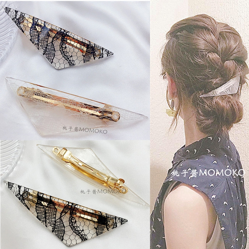 日本小众贵牌大人San  石原里美同款校队女孩蕾丝三角发夹边夹|msdalam kategori Aksesori/Barang Kemas Fesyen, Aksesori rambut - dari Buy2taobao.com untuk memberikan perkhidmatan ejen Taobao profesional membeli