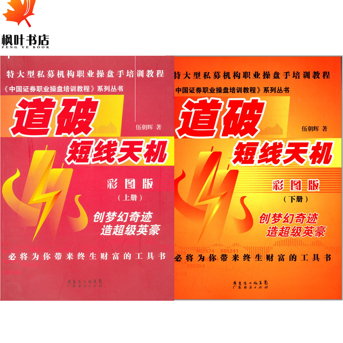 道破短线天机彩图版上下册共2本 伍朝辉 私募机构职业操盘手培训教程 广东经济