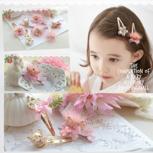 高端女孩儿童精美亮钻皇冠宝宝发夹发饰头饰品婴童配饰