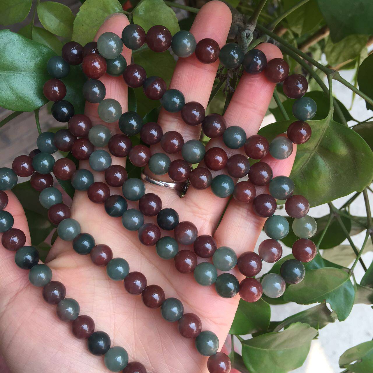 紫绿玛瑙108大手串南红玛瑙精品凉山好货无杂无裂/7mm8mm9mm精品