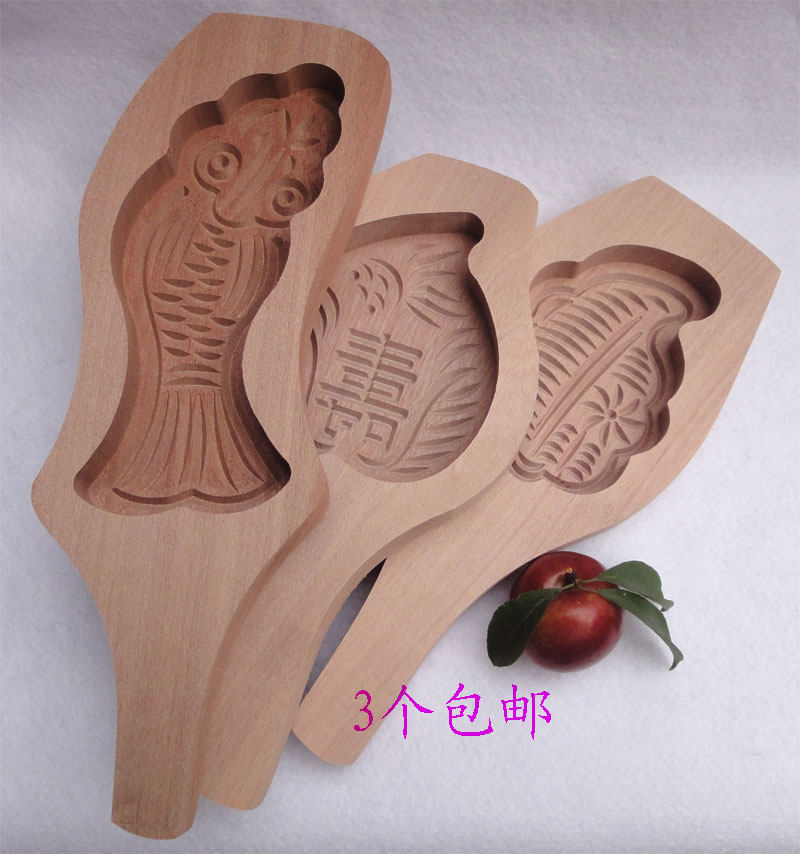 寿字糕点木质烘焙月饼模具