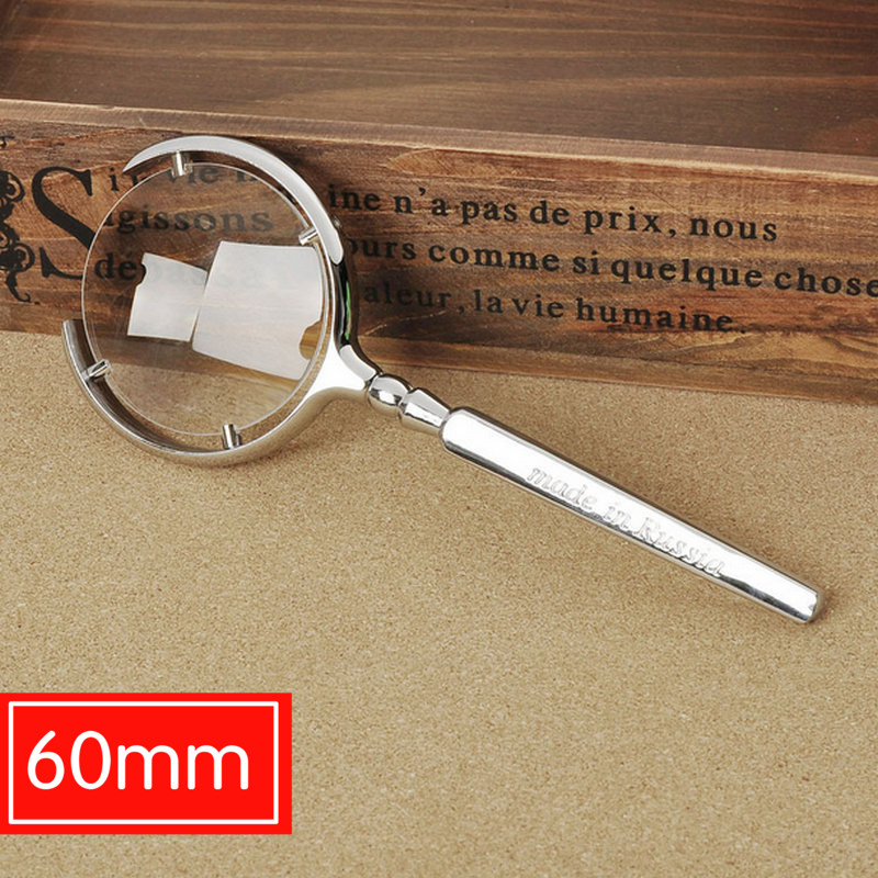 金属手持老人阅读放大镜古玩鉴定雕刻15倍高清玻璃 扩大镜 送布袋