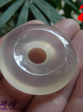 正品情侣民族风款 玉髓平安扣 圆润吊坠 通透荧光强 新鲜上市