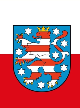 德国图林根州旗 90 X 150 CM 3 X 5 FT Thuringia State Flag