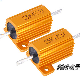 RX24金属黄金铝壳电阻25W560R 600R 680R 700R 750R 800R 850R