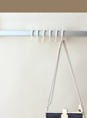 日本komeki门后挂钩免钉门背式挂钩 创意可移动6连衣帽挂衣架