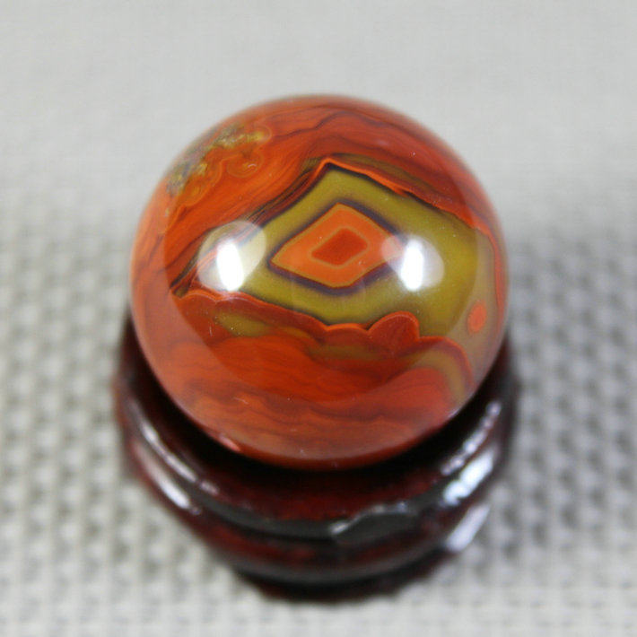 【战国红专卖】天然宣化上谷战国红玛瑙精品象形 收藏级 24mm圆球