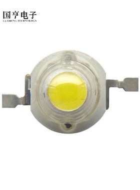 (正白)四金丝 白光灯珠 1W白灯 白色大功率LED 照明LED 110-120LM