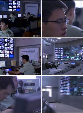 武装警察部队公安内部通讯网络信息化操作中国高清实拍视频素材