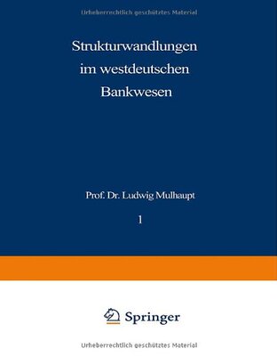 【预售】Strukturwandlungen Im Westdeutschen Bankwesen