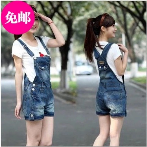 Girls Bib suit 2019 Summer wear new pattern CUHK Thin section cowboy shorts Korean Edition camisole trousers summerin the Children/Baby/Family fitted , Pants  category - from Buy2taobao.com to provide professional Taobao agent buy service